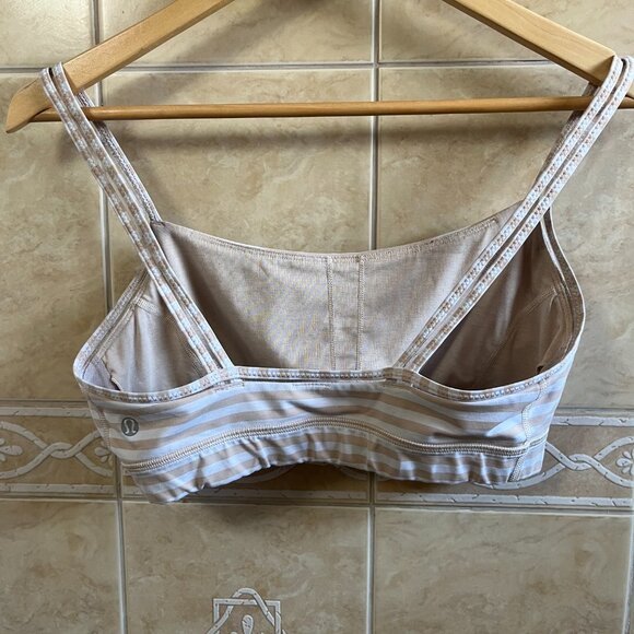 Lululemon Straight Up Bra - Pink and |White - Size 8 - Picture 3 of 7